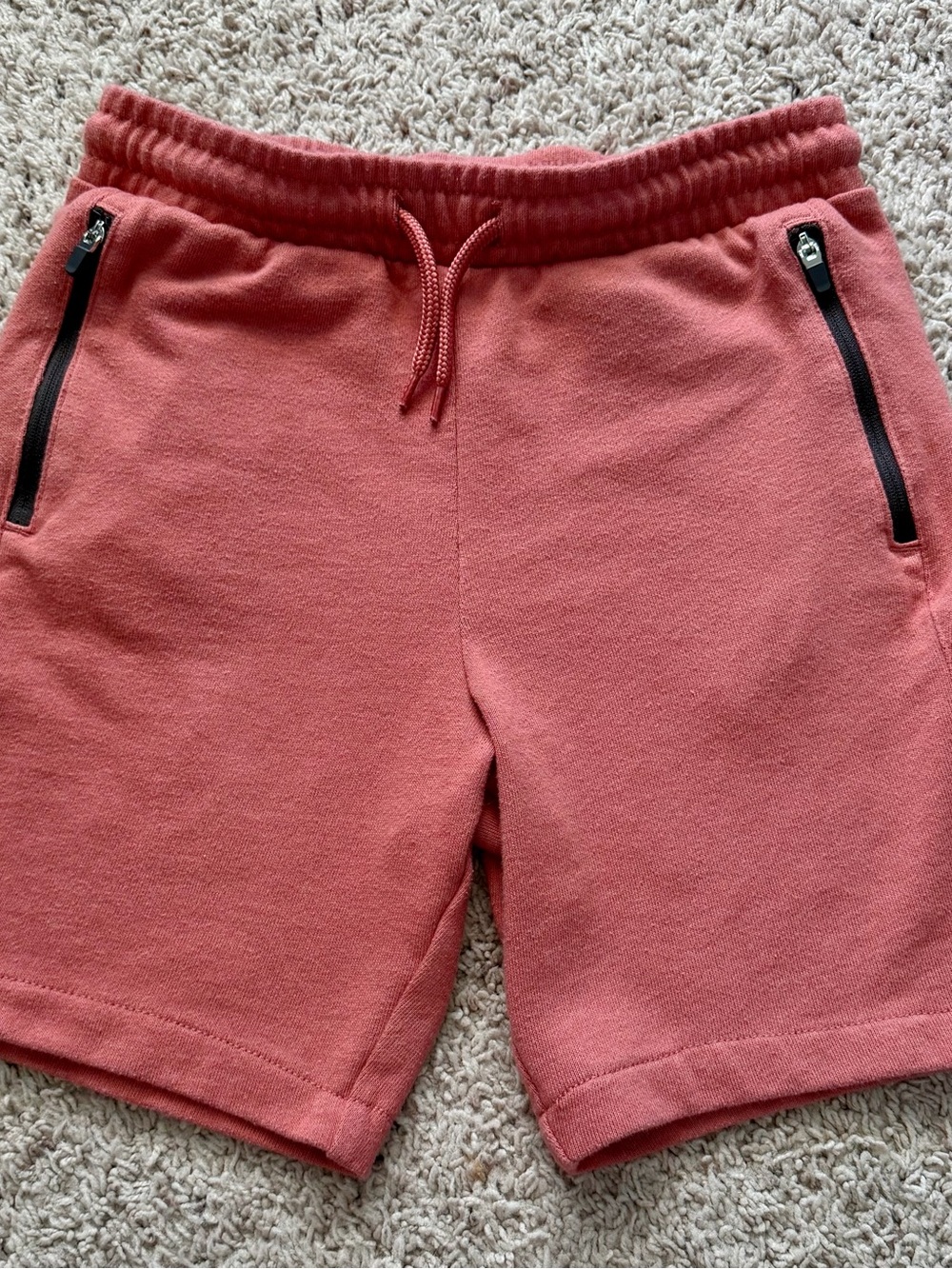 OshKosh B'gosh Coral Terry Drawstring Shorts with Zipper Pockets